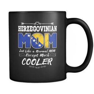 RobustCreative-Best Mom Ever is from Herzegovina - Herzegovinian Flag 11oz Funny Black Coffee Mug - Mothers Day Independence Day - Women Men Friends Gift - Both Sides Printed (Distressed)