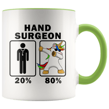 Load image into Gallery viewer, RobustCreative-Hand Surgeon Dabbing Unicorn 80 20 Principle Graduation Gift Mens - 11oz Accent Mug Medical Personnel Gift Idea
