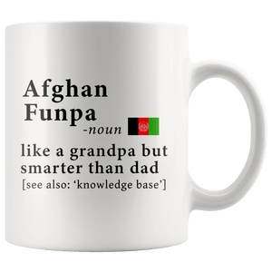 RobustCreative-Afghan Funpa Definition Afghanistan Flag Grandpa Day - 11oz White Mug family reunion gifts Gift Idea