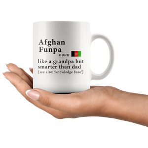 RobustCreative-Afghan Funpa Definition Afghanistan Flag Grandpa Day - 11oz White Mug family reunion gifts Gift Idea