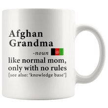 Load image into Gallery viewer, RobustCreative-Afghan Grandma Definition Afghanistan Flag Grandmother - 11oz White Mug family reunion gifts Gift Idea
