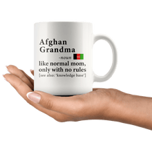 Load image into Gallery viewer, RobustCreative-Afghan Grandma Definition Afghanistan Flag Grandmother - 11oz White Mug family reunion gifts Gift Idea
