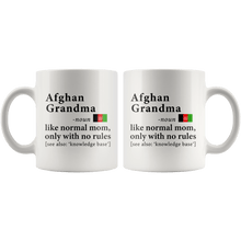 Load image into Gallery viewer, RobustCreative-Afghan Grandma Definition Afghanistan Flag Grandmother - 11oz White Mug family reunion gifts Gift Idea
