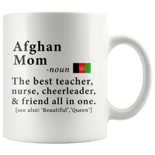 Load image into Gallery viewer, RobustCreative-Afghan Mom Definition Afghanistan Flag Mothers Day - 11oz White Mug family reunion gifts Gift Idea
