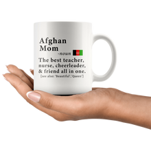 Load image into Gallery viewer, RobustCreative-Afghan Mom Definition Afghanistan Flag Mothers Day - 11oz White Mug family reunion gifts Gift Idea
