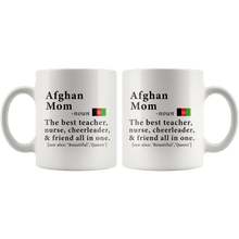 Load image into Gallery viewer, RobustCreative-Afghan Mom Definition Afghanistan Flag Mothers Day - 11oz White Mug family reunion gifts Gift Idea
