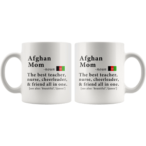 RobustCreative-Afghan Mom Definition Afghanistan Flag Mothers Day - 11oz White Mug family reunion gifts Gift Idea