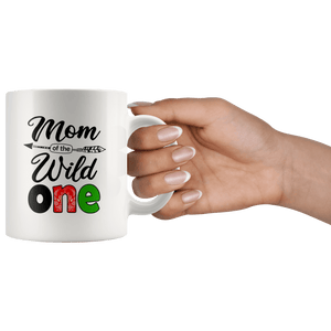 RobustCreative-Afghan Mom of the Wild One Birthday Afghanistan Flag Coffee White 11oz Mug Gift Idea