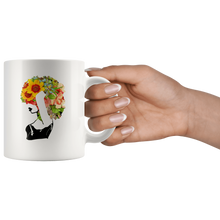 Load image into Gallery viewer, RobustCreative-Afro Natural Black Hair Kind Pride Africa - Melanin 11oz Funny White Coffee Mug - Educated Melanin Rich Skin Vintage Black Power Goddes - Friends Gift - Both Sides Printed

