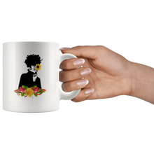 Load image into Gallery viewer, RobustCreative-Afro Natural Black Hair Kind Pride Classy - Melanin 11oz Funny White Coffee Mug - Educated Melanin Rich Skin Vintage Black Power Goddes - Friends Gift - Both Sides Printed
