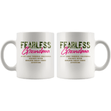 Load image into Gallery viewer, RobustCreative-Just Like Normal Fearless Grandma Camo Uniform - Military Family 11oz White Mug Active Component on Duty support troops Gift Idea - Both Sides Printed
