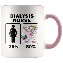 Load image into Gallery viewer, RobustCreative-Dialysis Nurse Dabbing Unicorn 20 80 Principle Superhero Girl Womens - 11oz Accent Mug Medical Personnel Gift Idea
