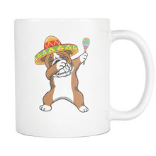 Load image into Gallery viewer, RobustCreative-Dabbing Bulldog Dog in Sombrero - Cinco De Mayo Mexican Fiesta - Dab Dance Mexico Party - 11oz White Funny Coffee Mug Women Men Friends Gift ~ Both Sides Printed
