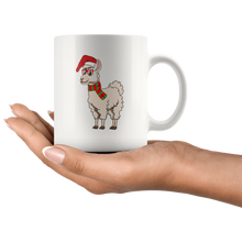 Load image into Gallery viewer, RobustCreative-Llama Dabbing Santa Hipster Glasses Alpaca Lover Santas Hat - 11oz White Mug Christmas gift idea Gift Idea
