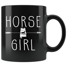 Load image into Gallery viewer, RobustCreative-Alabama Horse Girl Gifts Alabamian Shape Country for women - 11oz Black Mug Riding Lover Gift Idea
