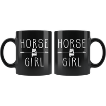 Load image into Gallery viewer, RobustCreative-Alabama Horse Girl Gifts Alabamian Shape Country for women - 11oz Black Mug Riding Lover Gift Idea
