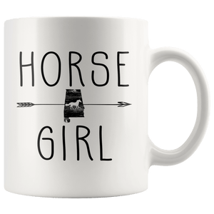 RobustCreative-Alabama Horse Girl Gifts Alabamian Shape Country for women - 11oz White Mug Riding Lover Gift Idea