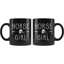 Load image into Gallery viewer, RobustCreative-Alaska Horse Girl Gifts Alaskan Shape Country for women - 11oz Black Mug Riding Lover Gift Idea
