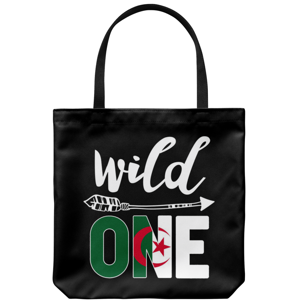 RobustCreative-Algeria Wild One Birthday Outfit 1 Algerian Flag Tote Bag Gift Idea
