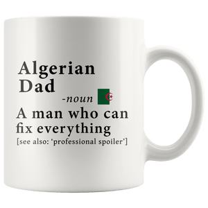 RobustCreative-Algerian Dad Definition Algeria Flag Fathers Day - 11oz White Mug family reunion gifts Gift Idea