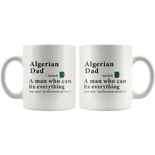 Load image into Gallery viewer, RobustCreative-Algerian Dad Definition Algeria Flag Fathers Day - 11oz White Mug family reunion gifts Gift Idea
