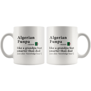 RobustCreative-Algerian Funpa Definition Algeria Flag Grandpa Day - 11oz White Mug family reunion gifts Gift Idea