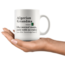 Load image into Gallery viewer, RobustCreative-Algerian Grandma Definition Algeria Flag Grandmother - 11oz White Mug family reunion gifts Gift Idea
