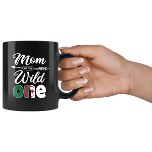 RobustCreative-Algerian Mom of the Wild One Birthday Algeria Flag Coffee Black 11oz Mug Gift Idea