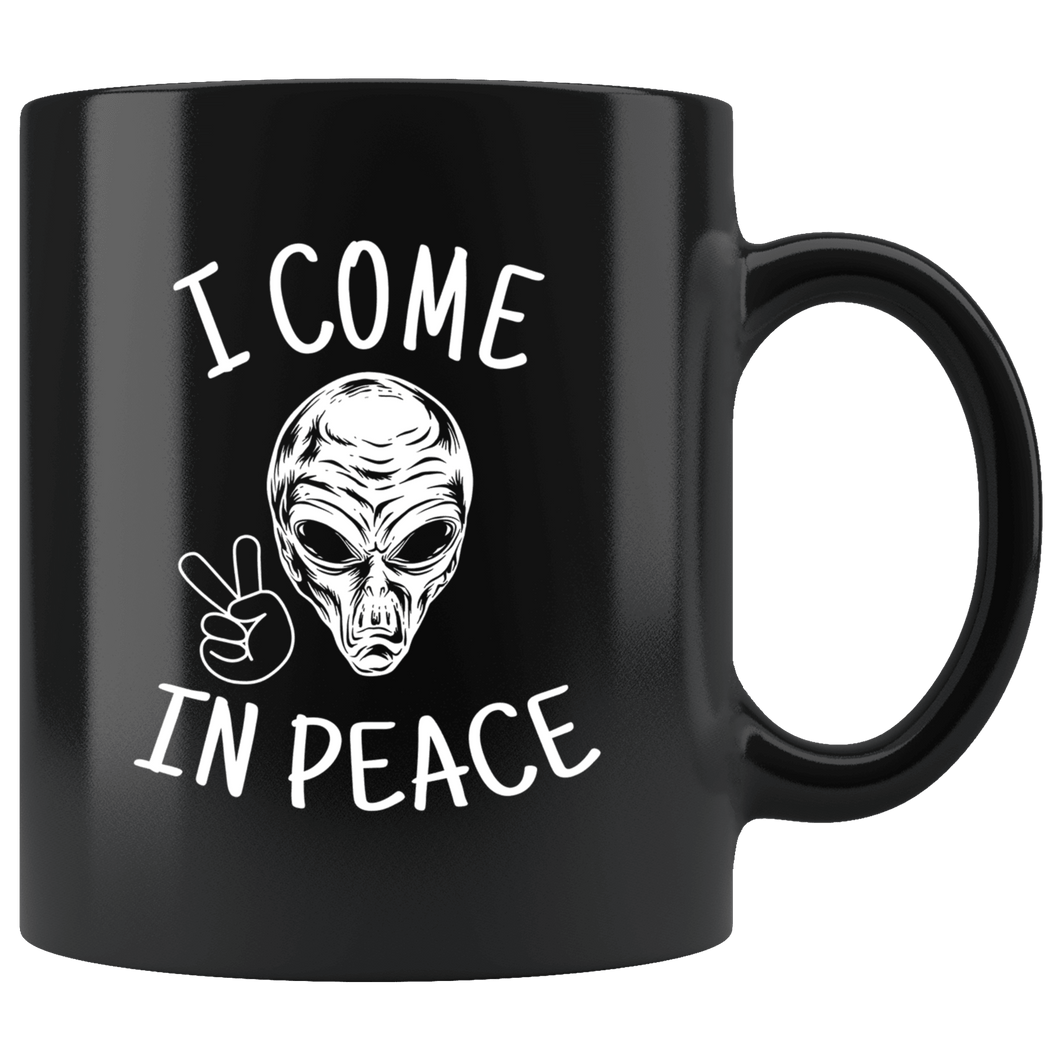RobustCreative-Alien Funny UFO Believer Saying, Valentines Day - 11oz Black Mug sci fi believer Area 51 Extraterrestrial Gift Idea