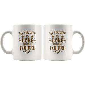 RobustCreative-All You Need Is Love & More Coffee for Valentines Day - 11oz White Mug barista coffee maker Gift Idea