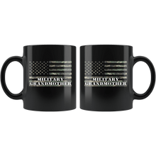 Load image into Gallery viewer, RobustCreative-American Camo Flag Grandmother USA Patriot Family - Military Family 11oz Black Mug Active Component on Duty support troops Gift Idea - Both Sides Printed
