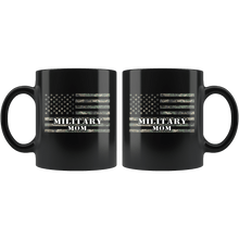 Load image into Gallery viewer, RobustCreative-American Camo Flag Mom USA Patriot Family - Military Family 11oz Black Mug Active Component on Duty support troops Gift Idea - Both Sides Printed
