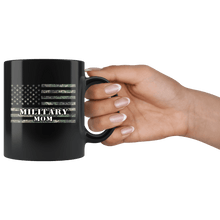 Load image into Gallery viewer, RobustCreative-American Camo Flag Mom USA Patriot Family - Military Family 11oz Black Mug Active Component on Duty support troops Gift Idea - Both Sides Printed
