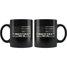 Load image into Gallery viewer, RobustCreative-American Camo Flag Mum USA Patriot Family - Military Family 11oz Black Mug Active Component on Duty support troops Gift Idea - Both Sides Printed
