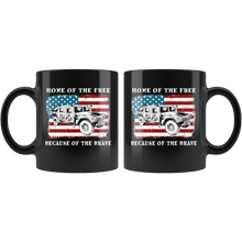 Load image into Gallery viewer, RobustCreative-American Flag Home of the Free Iraq Veterans Day - Military Family 11oz Black Mug Deployed Duty Forces support troops CONUS Gift Idea - Both Sides Printed
