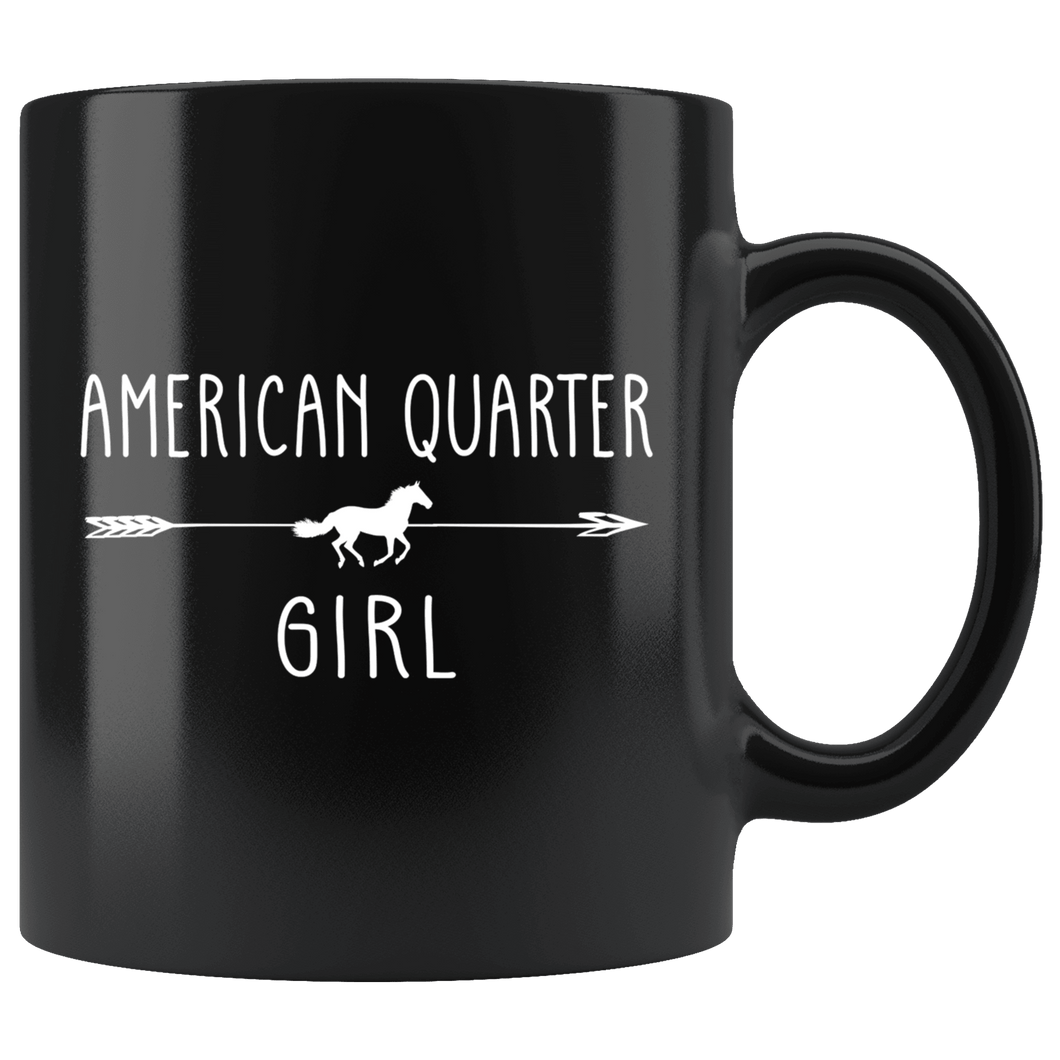 RobustCreative-American Quarter Horse Girl Gifts Horses Lover Riding Racing - 11oz Black Mug Racing Lover Gift Idea