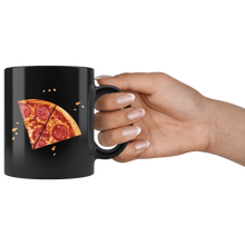 Load image into Gallery viewer, RobustCreative-Matching Pizza Slice s Twins Kids Son Boys Girls Black 11oz Mug Gift Idea
