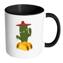 Load image into Gallery viewer, RobustCreative-Cactus Grow out of Tacos - Cinco De Mayo Mexican Fiesta - No Siesta Mexico Party - 11oz Black &amp; White Funny Coffee Mug Women Men Friends Gift ~ Both Sides Printed
