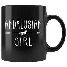 Load image into Gallery viewer, RobustCreative-Andalusian Horse Girl Gifts Horses Lover Riding Racing - 11oz Black Mug Riding Lover Gift Idea
