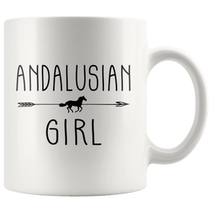 RobustCreative-Andalusian Horse Girl Gifts Horses Lover Riding Racing - 11oz White Mug Racing Lover Gift Idea