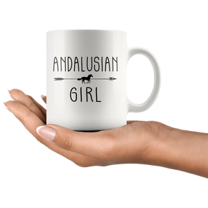 RobustCreative-Andalusian Horse Girl Gifts Horses Lover Riding Racing - 11oz White Mug Racing Lover Gift Idea