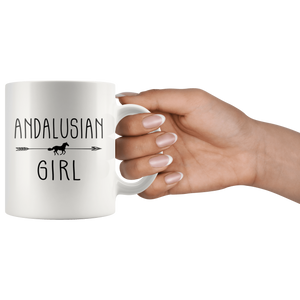 RobustCreative-Andalusian Horse Girl Gifts Horses Lover Riding Racing - 11oz White Mug Racing Lover Gift Idea