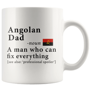 RobustCreative-Angolan Dad Definition Angola Flag Fathers Day - 11oz White Mug family reunion gifts Gift Idea