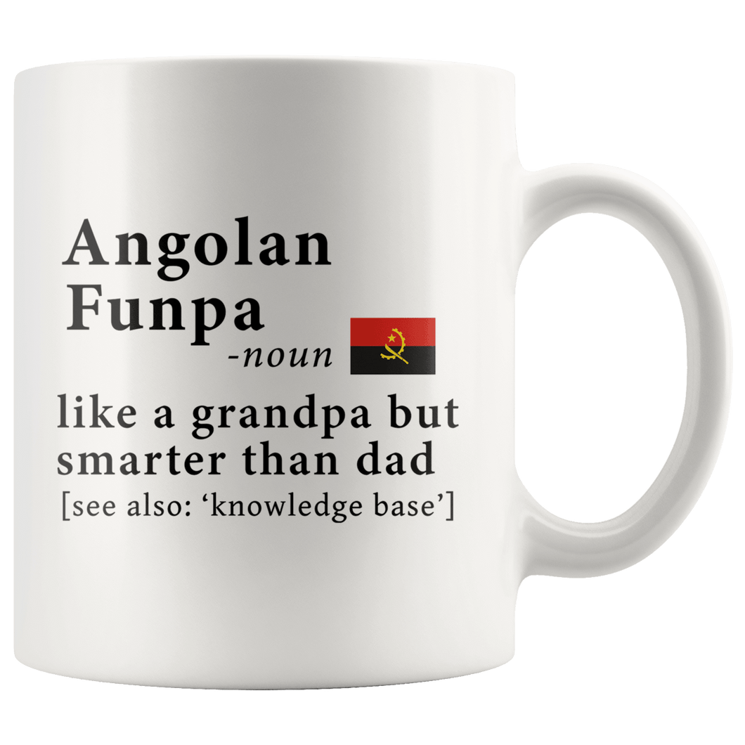 RobustCreative-Angolan Funpa Definition Angola Flag Grandpa Day - 11oz White Mug family reunion gifts Gift Idea