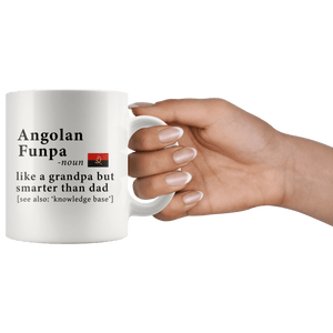 RobustCreative-Angolan Funpa Definition Angola Flag Grandpa Day - 11oz White Mug family reunion gifts Gift Idea