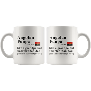 RobustCreative-Angolan Funpa Definition Angola Flag Grandpa Day - 11oz White Mug family reunion gifts Gift Idea