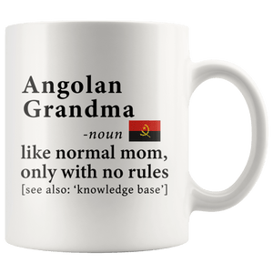 RobustCreative-Angolan Grandma Definition Angola Flag Grandmother - 11oz White Mug family reunion gifts Gift Idea