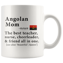 Load image into Gallery viewer, RobustCreative-Angolan Mom Definition Angola Flag Mothers Day - 11oz White Mug family reunion gifts Gift Idea
