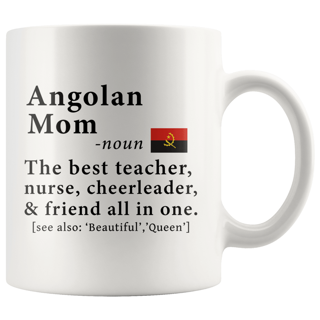 RobustCreative-Angolan Mom Definition Angola Flag Mothers Day - 11oz White Mug family reunion gifts Gift Idea