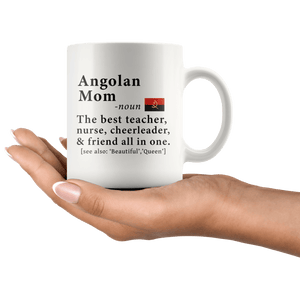 RobustCreative-Angolan Mom Definition Angola Flag Mothers Day - 11oz White Mug family reunion gifts Gift Idea